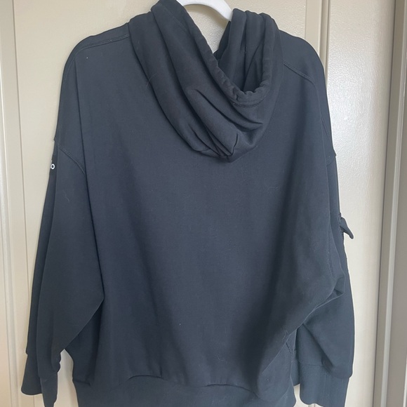 ALO Yoga Black Hoodie with Mesh Detail - Picture 3 of 4